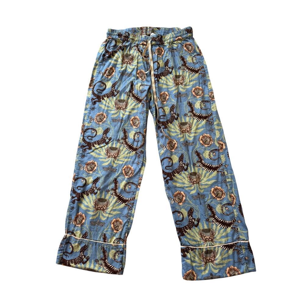 ANTHROPOLOGIE size Women's small loungewear pants; Blue, Victoria Garcia Sleep